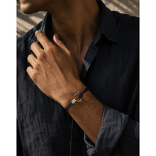 Load image into Gallery viewer, Minimalist Silver Cord Rakhi in Blue