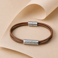 Load image into Gallery viewer, Magnetic Cord Bracelet Reusable Rakhi for Brother Brown