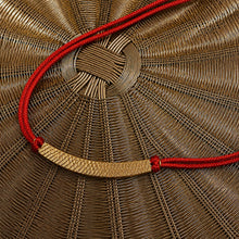 Load image into Gallery viewer, Gold Modern Rakhi with Red Cord
