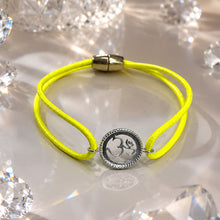 Load image into Gallery viewer, Handcrafted 92.5 Silver Plated Neon Om Rakhi Bracelet