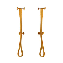 Load image into Gallery viewer, GOLD PLATED FLODED STRIP EARRING WORN BY TAMANNAH BHATIA