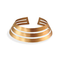 Load image into Gallery viewer, GOLD PLATED 3 STRIP CHOKER