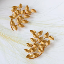 Load image into Gallery viewer, avant-garde-golden-leaves-earcuffs-worn-by-taapsee-pannu