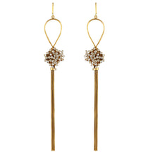 Load image into Gallery viewer, GOLD PLATED WIRE PEARLS AND TASSEL EARRING WORN BY SONAM KAPOOR