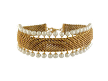 Load image into Gallery viewer, Golden Mesh and Pearl Choker worn by Sonam Kapoor