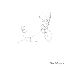 Load image into Gallery viewer, GOLD TONED HAMMERED ROUND STUD EARRINGS WITH DROPLET CRYSTALS