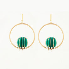 Load image into Gallery viewer, Sea Green Anemone and Pearls Earrings
