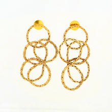 Load image into Gallery viewer, Overlapping Gold plated Earrings