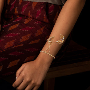 Open Cuff with Pearls and Golden Beads WORN BY MRUNAL THAKUR