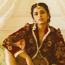 Load image into Gallery viewer, Gold Buttercup Pendulum Earrings with Crystals Worn By Rukshar Dhillon