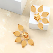 Load image into Gallery viewer, etched-rose-earrings-worn-by-sonam-kapoor-&-shraddha-kapoor