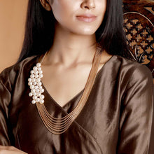 Load image into Gallery viewer, Modern Maharani Pearl Chain Necklace
