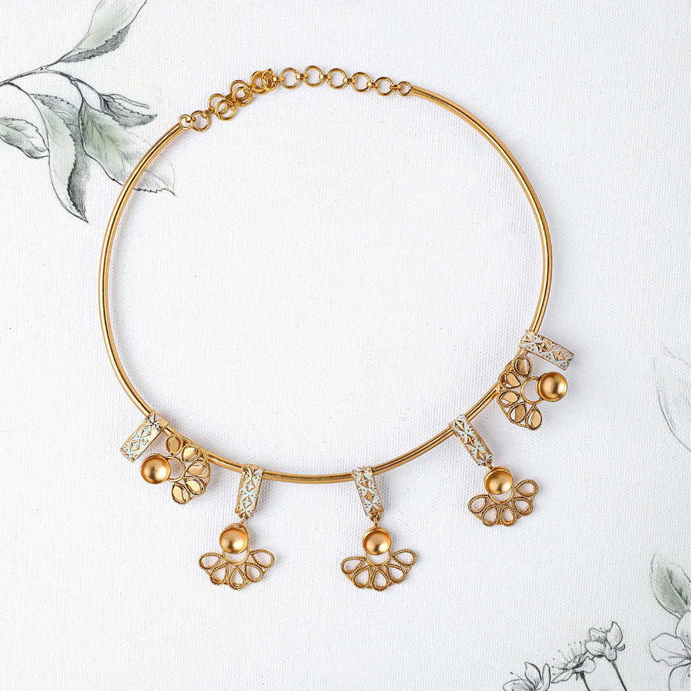 Louis Vuitton gold flower necklace