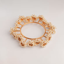 Load image into Gallery viewer, GOLD PLATED JHALLAR BUTTON BANGLE