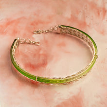 Load image into Gallery viewer, Limited Edition Rope and Coloured Acrylic choker ( Green)