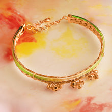 Load image into Gallery viewer, Limited Edition Rope and Coloured Acrylic choker with Ghungroo (Green)