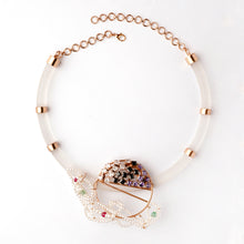 Load image into Gallery viewer, Midnight Moon Gemstone and Pearl Necklace
