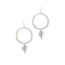 Load image into Gallery viewer, Story Arc Silver Hoop Earrings
