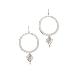 Story Arc Silver Hoop Earrings