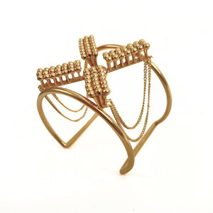 Siren's Lock Gold cuff