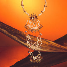 Load image into Gallery viewer, Sun Burst Gold Plated Necklace
