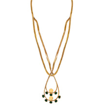 Load image into Gallery viewer, Gold Dune Necklace with crystals
