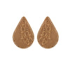 Hestia Leaf tear drop gold plated earrings