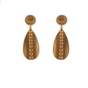 Erebus Gold plated chakra tear drop earrings