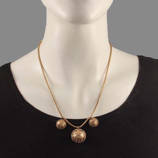 Hemera gold plated orb neckpiece