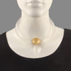 Oceanus acrylic and gold chakra neckpiece