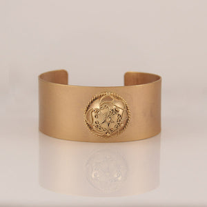 Bhuv gold plated hand cuff