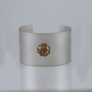 Era silver plated broad hand cuff