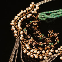 Load image into Gallery viewer, Star Trail Pearl Fern layered necklace
