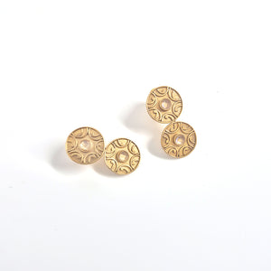 Molten Gyre Stud Earrings