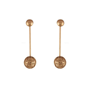 Maya gold drop stud earrings