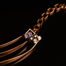 Load image into Gallery viewer, Cravat of Stars Gemstone Gold Plated Necklace
