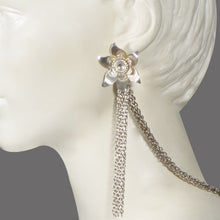 Load image into Gallery viewer, Jasmine Chain Tassel Drop Earrings in 92.5 Silver
