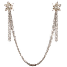 Load image into Gallery viewer, Jasmine Chain Tassel Drop Earrings in 92.5 Silver
