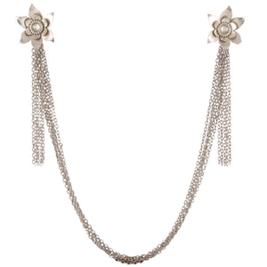 Jasmine Chain Tassel Drop Earrings in 92.5 Silver