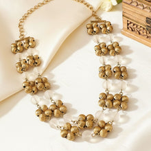 Load image into Gallery viewer, Gold and Acrylic Statement Neckpiece
