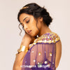 GOLD PLATED CUFF WITH WIRE AND ROSE ON CENTER Worn by Aishwarya Lekshmi