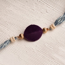 Load image into Gallery viewer, Velvet Bead Rakhi with Tulsi beads
