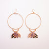 Violet Empire Cubic Zirconia Gold Plated Hoop Earrings