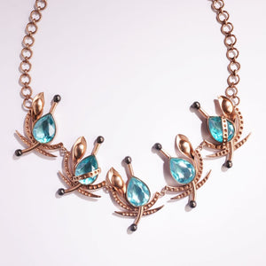 Swan Lake Gilded Crystal Necklace