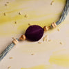 Velvet Bead Rakhi with Tulsi beads