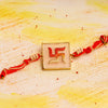 Handpainted Swastika Rakhi on Acrylic