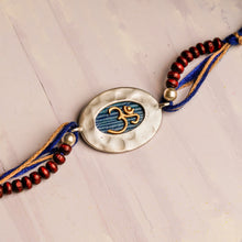 Load image into Gallery viewer, Two Toned Plated Color Om Rakhi Charm
