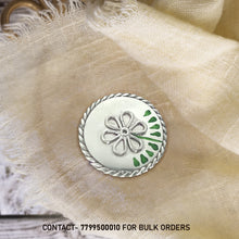 Load image into Gallery viewer, 92.5 Silver Coin with Floral Embellishment and Hand painting
