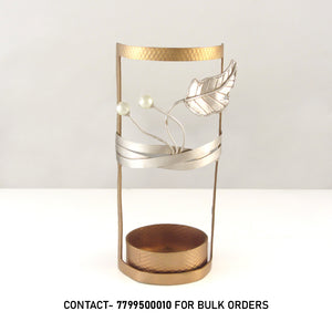 92.5 Silver and 22K Gold plated Candle stand