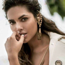 Load image into Gallery viewer, GOLD PLATED CHAKRA, KITE AND JHUMKA EARCUFF Worn by Esha Gupta
